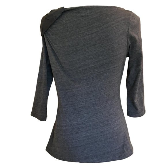 Deletta Anthropologie Gray Ruffle Top - Small - Picture 4 of 5